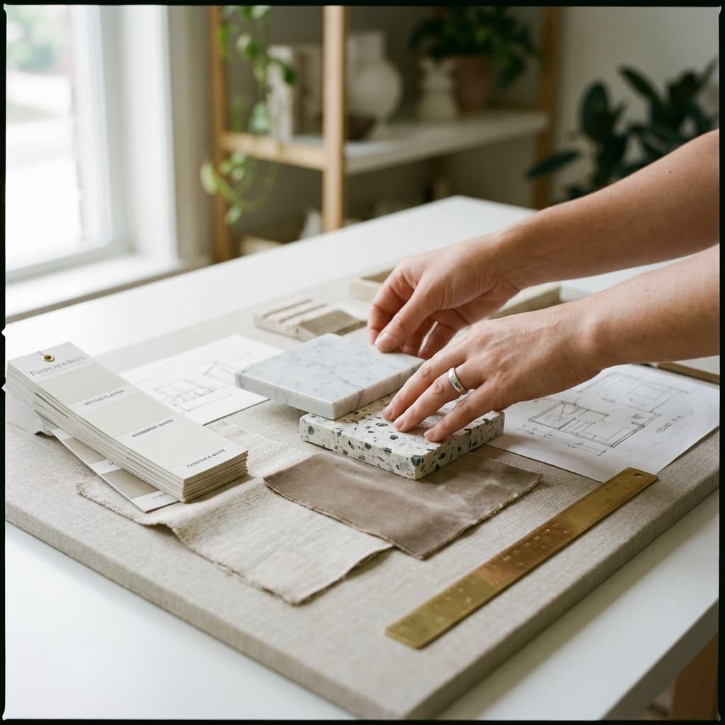 Hager working on a moodboard